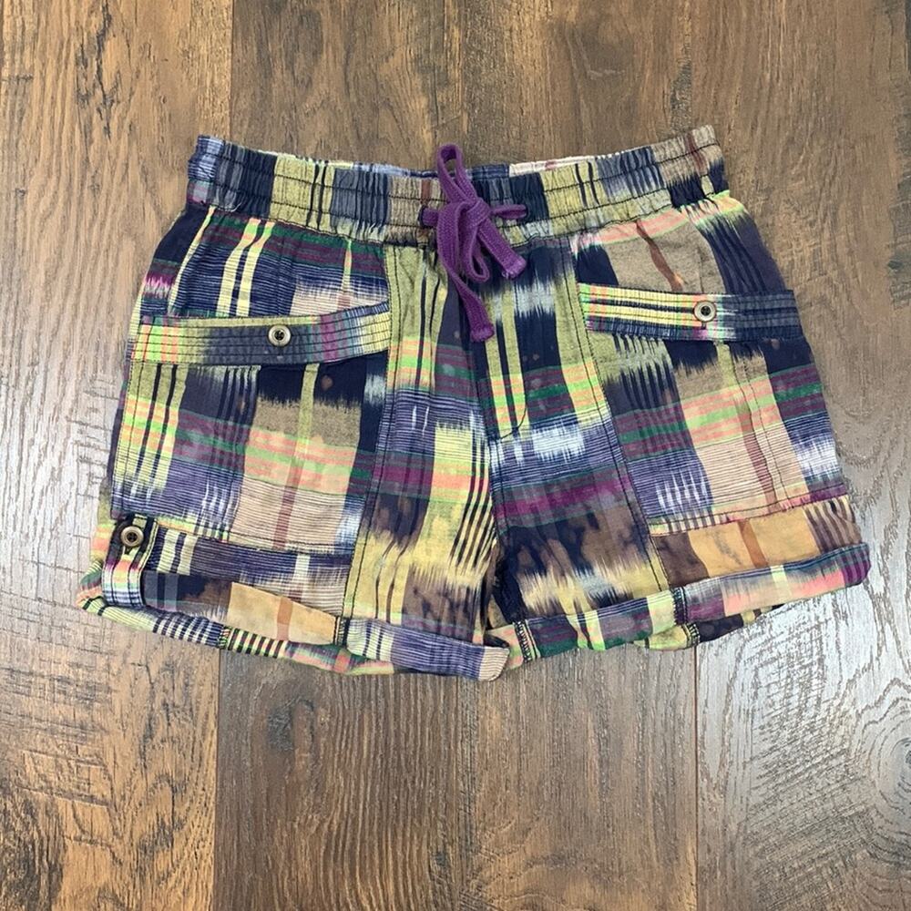 Anthropologie Pilcro Plaid Drawstring Multi-Color Shorts